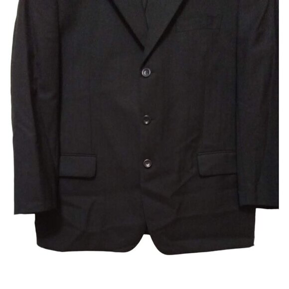 Gianni Manzoni Tendenza Black Single Breasted Italian Wool Blazer Sz 44R - Picture 2 of 9